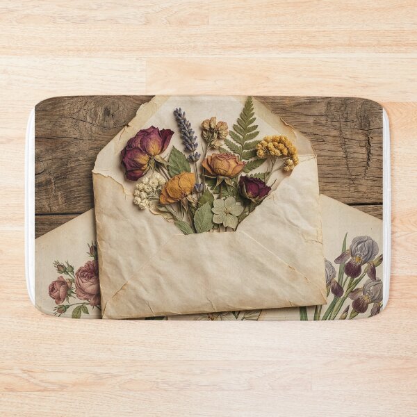 Item preview, Dried Flowers and Botanical Prints on Desk designed and sold by Tridentulus.