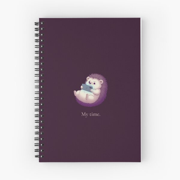 Item preview, My Time – Cozy Introvert Gamer Hedgehog designed and sold by Cozy Introvert Gamer.