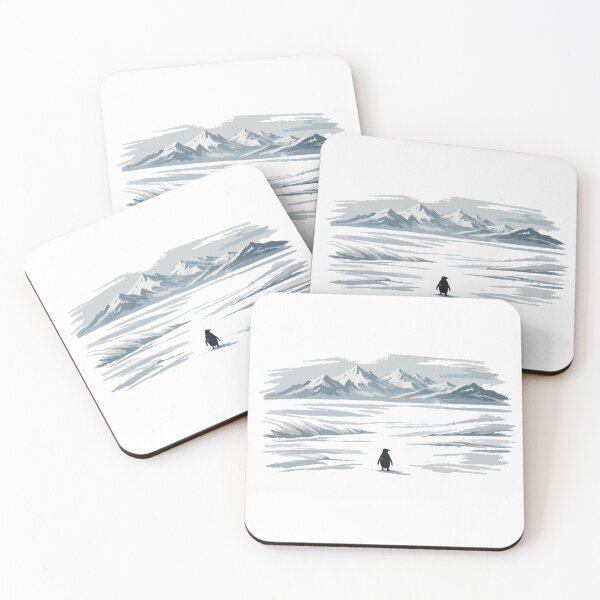 Item preview, Nihilistic Penguin “But Why?” – Existential Meme Art in a Minimalist Arctic Landscape designed and sold by BrainBubbleArt.
