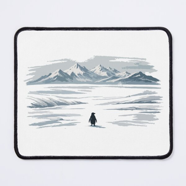 Item preview, Nihilistic Penguin “But Why?” – Existential Meme Art in a Minimalist Arctic Landscape designed and sold by BrainBubbleArt.
