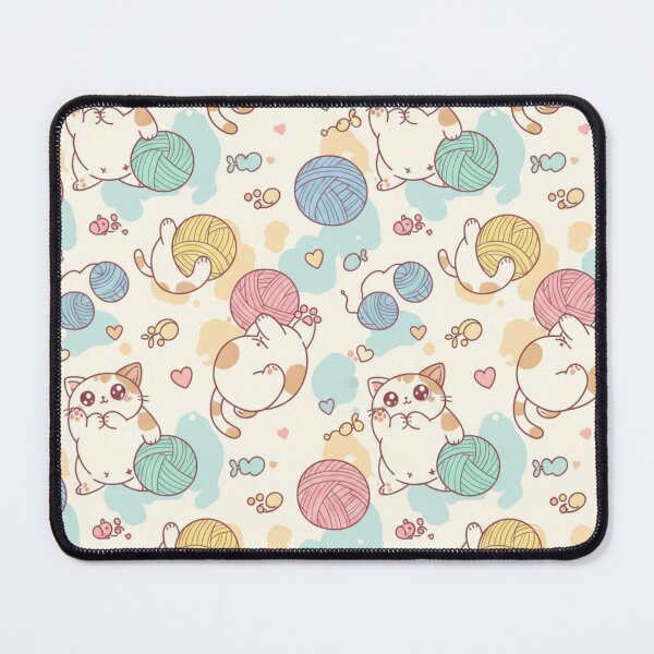 Item preview, Pattern of kittens playing with balls of yarn designed and sold by Opps-diseño.