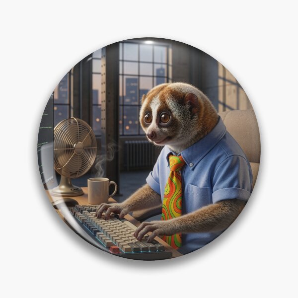 Item preview, Slow Loris at His Computer designed and sold by Tridentulus.