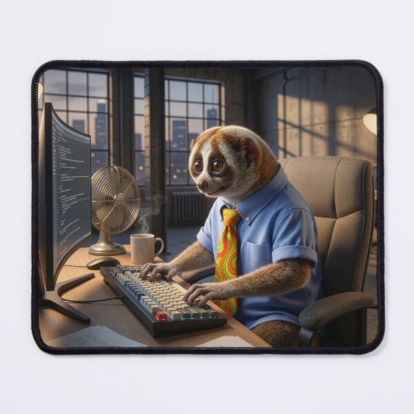 Item preview, Slow Loris at His Computer designed and sold by Tridentulus.
