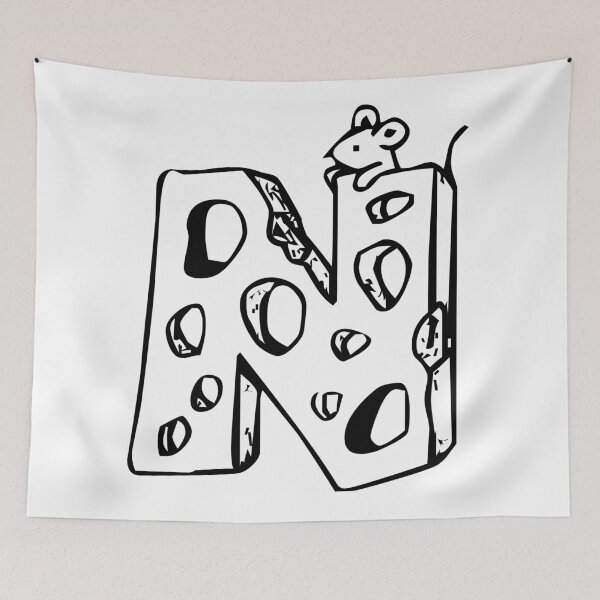 Item preview, Alphabets Doodle - Cheese and Mouse | YWZMLRLS 20 designed and sold by MyStickersCove.