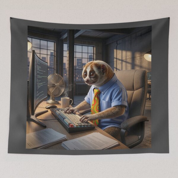 Item preview, Slow Loris at His Computer designed and sold by Tridentulus.