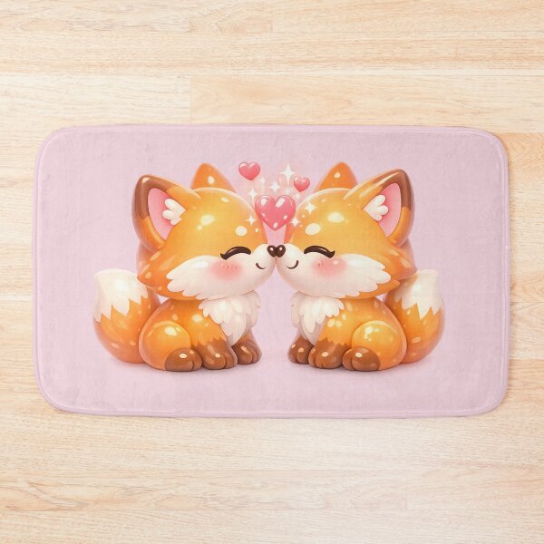 Item preview, Cute Fox Couple Nose Boop | Kawaii Valentine's Day Art designed and sold by Moons Studio.