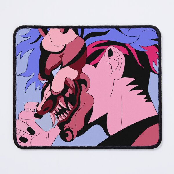 Item preview, Stylized Red and Blue Oni Mask designed and sold by JohnnyJudoka.