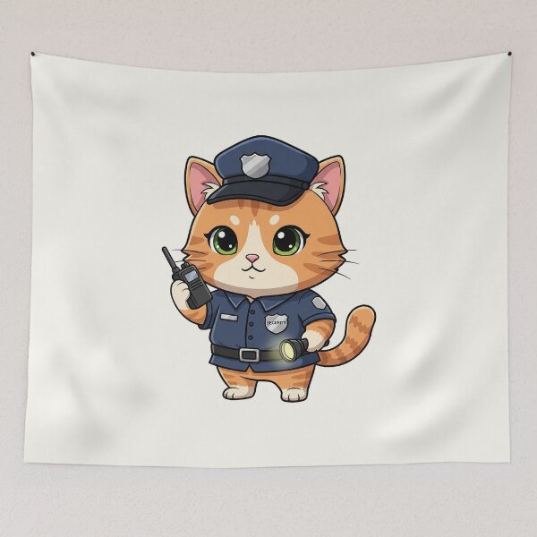 Item preview, Security Guard Cat designed and sold by HoopeStylee.