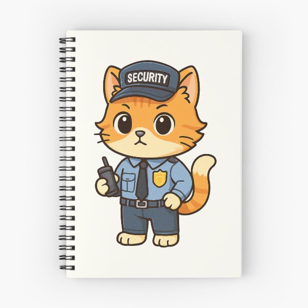 Item preview, Cute Security Cat designed and sold by HoopeStylee.