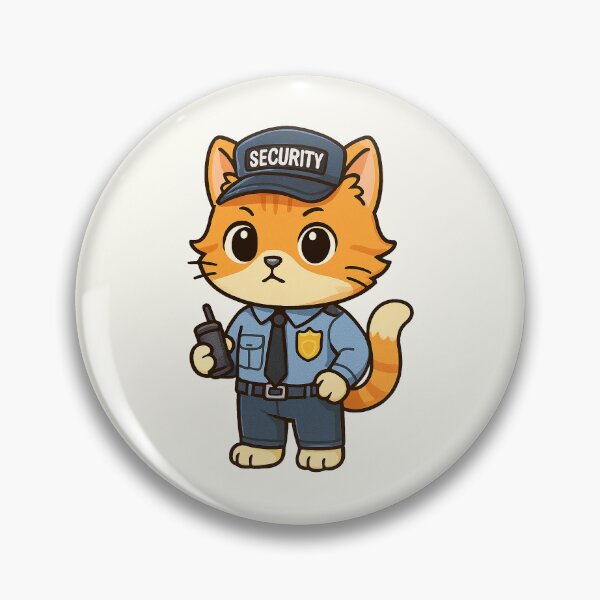 Item preview, Cute Security Cat designed and sold by HoopeStylee.