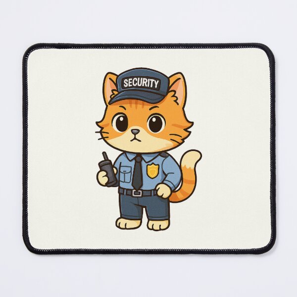 Item preview, Cute Security Cat designed and sold by HoopeStylee.