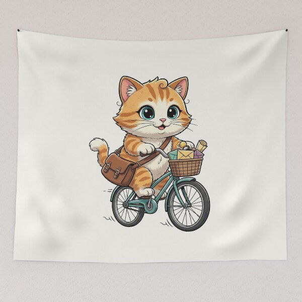 Item preview, Delivery Cat Illustration designed and sold by HoopeStylee.