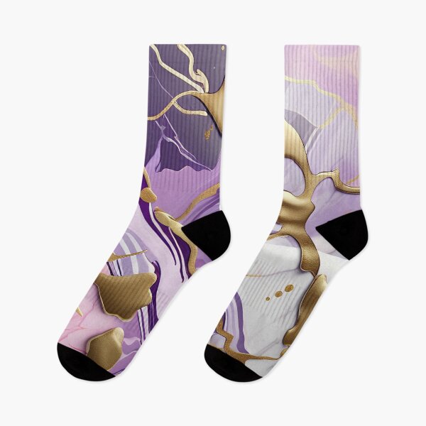 Item preview, Pink, Purple & White Swirled in Gold Accents #7 designed and sold by BirdsnStuff.