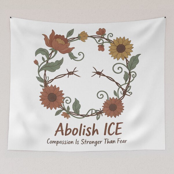 Item preview, Abolish ICE Compassion Is Stronger Than Fear designed and sold by Uglyandcute.