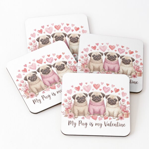 Item preview, My Pug is my Valentine designed and sold by Image Shop Australia.