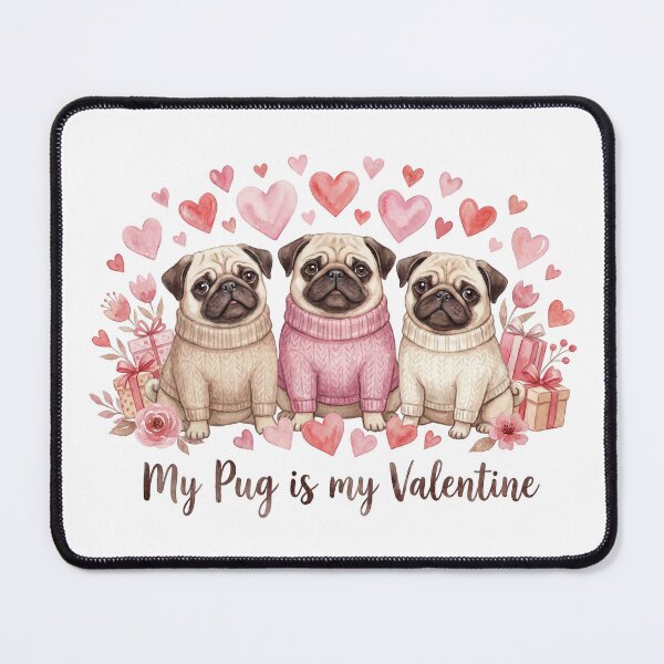 Item preview, My Pug is my Valentine designed and sold by Image Shop Australia.