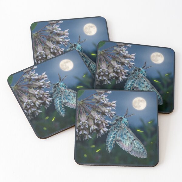 Item preview, Moth on a Milkweed in the Moonlight designed and sold by Tridentulus.