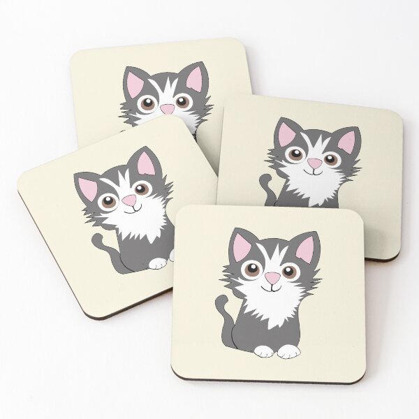 Item preview, Gray and white cat designed and sold by Mountain-Point.