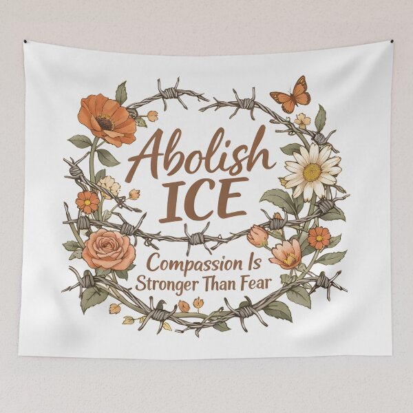 Item preview, Abolish ICE Compassion Is Stronger Than Fear designed and sold by Uglyandcute.