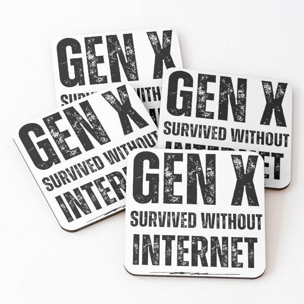Item preview, Gen X Survived Without Internet Retro Typography designed and sold by VibranPalette.