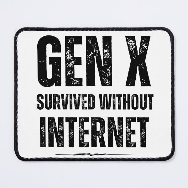 Item preview, Gen X Survived Without Internet Retro Typography designed and sold by VibranPalette.
