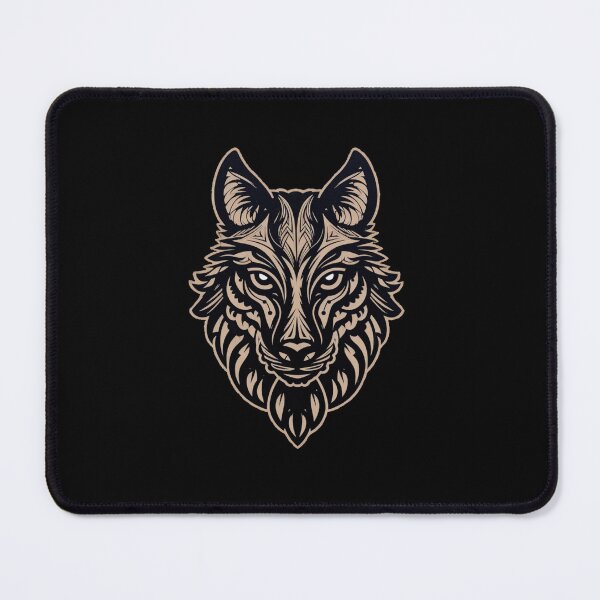 Item preview, tribal wolf designed and sold by HauntedEmporium.