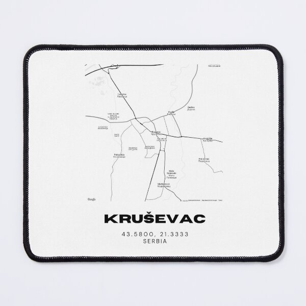 Item preview, Kruševac Serbia Map Print | Minimalist City Road Map Wall Art designed and sold by RM-Journey.