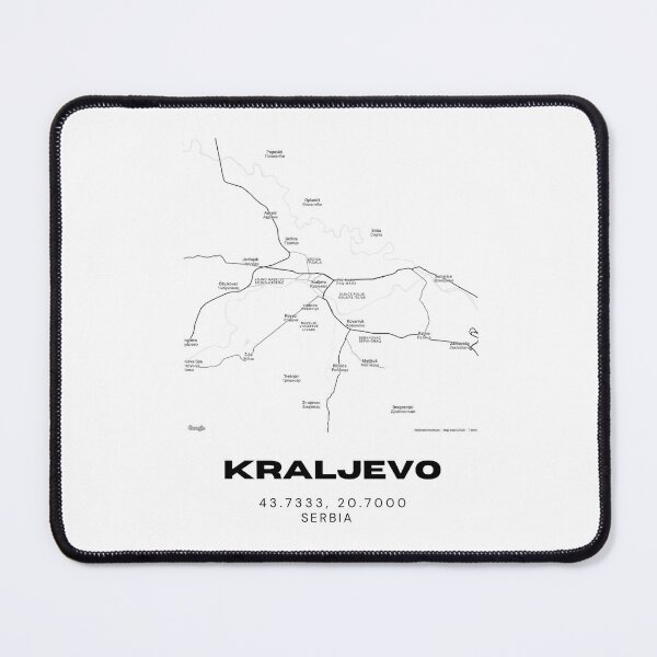 Item preview, Kraljevo Serbia Map Print | Minimalist City Road Map Wall Art designed and sold by RM-Journey.