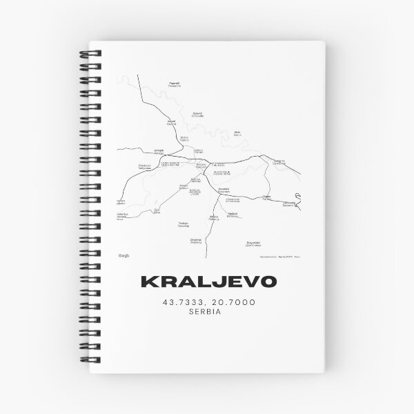 Item preview, Kraljevo Serbia Map Print | Minimalist City Road Map Wall Art designed and sold by RM-Journey.