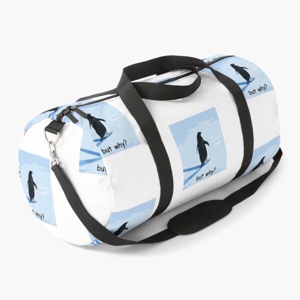 Item preview, But Why? Nihilistic Penguin Meme Illustration – Existential Humor Minimal Art designed and sold by BrainBubbleArt.