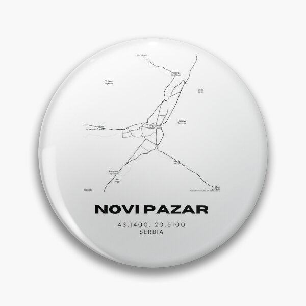 Item preview, Novi Pazar Serbia Map Print | Minimalist City Road Map Wall Art designed and sold by RM-Journey.