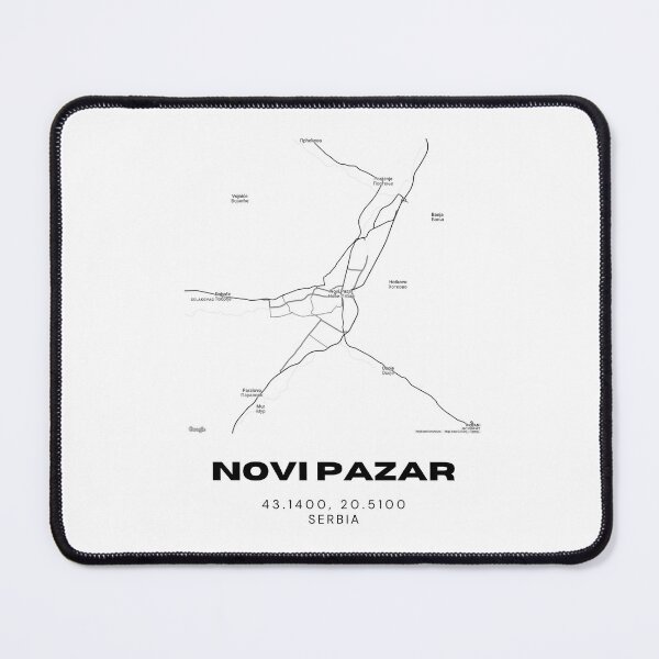 Item preview, Novi Pazar Serbia Map Print | Minimalist City Road Map Wall Art designed and sold by RM-Journey.
