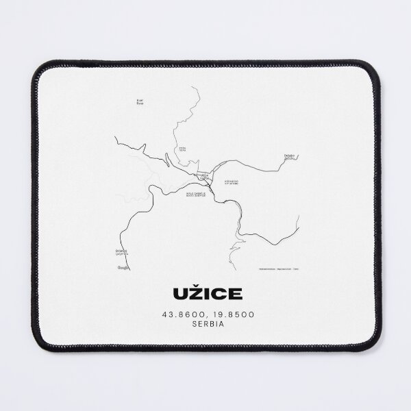 Item preview, Užice Serbia Map Print | Minimalist City Road Map Wall Art designed and sold by RM-Journey.