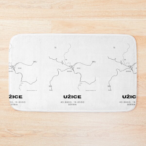 Item preview, Užice Serbia Map Print | Minimalist City Road Map Wall Art designed and sold by RM-Journey.