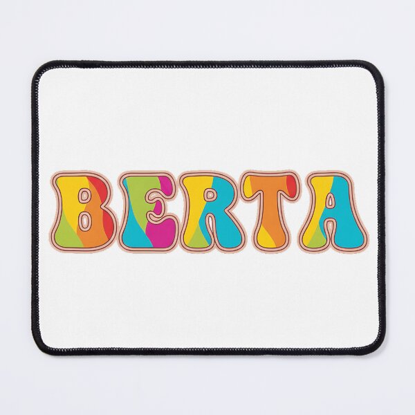 Item preview, ❤️ Berta Personalized Name Wavy Retro Shirt, Coffee Mug, Sticker Gift designed and sold by HelixPedia.