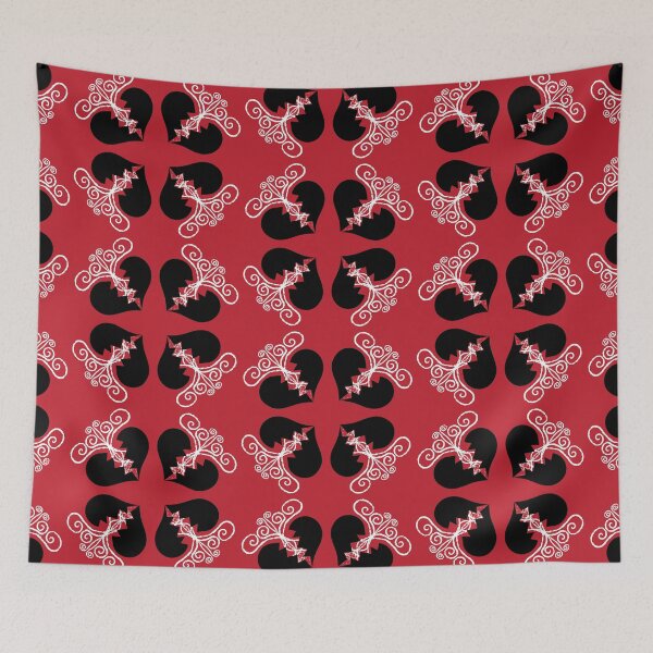 Item preview, Black & White Broken Hearts on Red designed and sold by Digitalmyth's Designs.