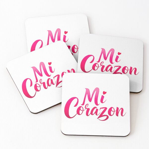 Item preview, Mi Corazon - Bold Pink Gradient Typography with Heart designed and sold by IntrusiveMind210.