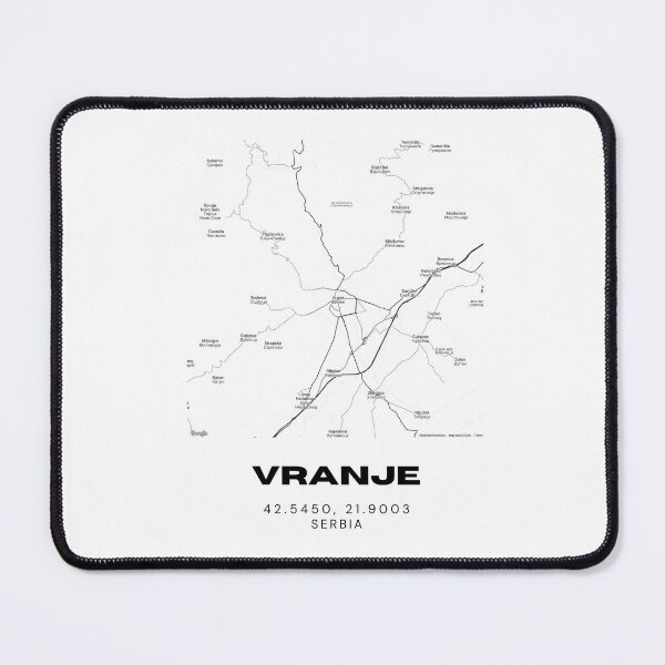 Item preview, Vranje Serbia Map Print | Minimalist City Road Map Wall Art designed and sold by RM-Journey.