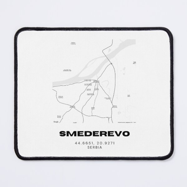 Item preview, Smederevo Serbia Map Print | Minimalist City Road Map Wall Art designed and sold by RM-Journey.
