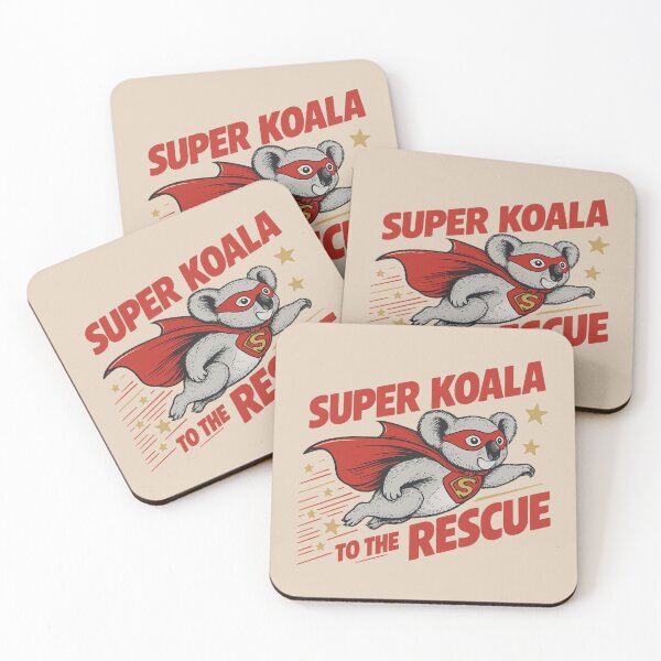 Item preview, Super Koala To The Rescue Cartoon Animal designed and sold by NosandEdgy.
