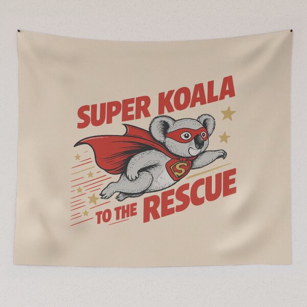 Item preview, Super Koala To The Rescue Cartoon Animal designed and sold by NosandEdgy.