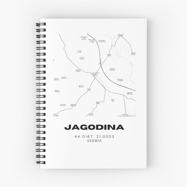 Item preview, Jagodina Serbia Map Print | Minimalist City Road Map Wall Art designed and sold by RM-Journey.