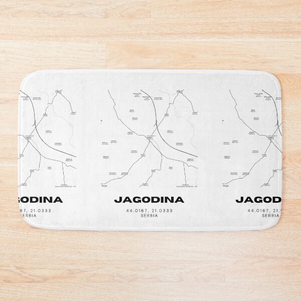 Item preview, Jagodina Serbia Map Print | Minimalist City Road Map Wall Art designed and sold by RM-Journey.