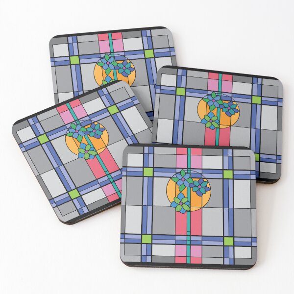 Item preview, Prairie Flower Trio Gray Blue Green Pink Background designed and sold by Digitalmyth's Designs.