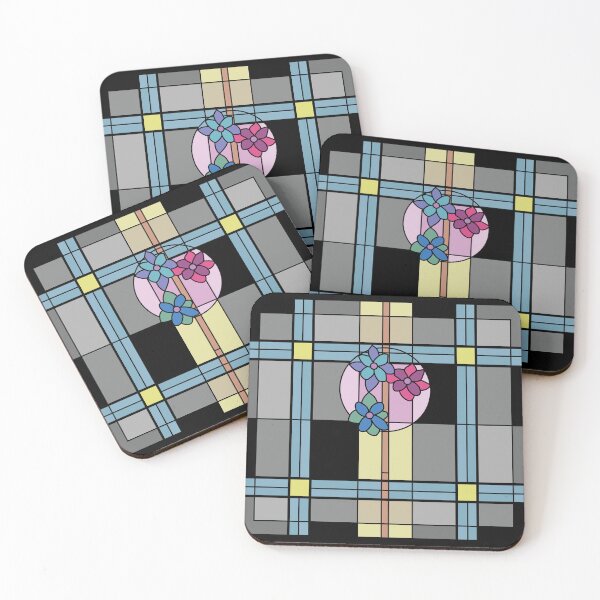 Item preview, Prairie Flower Trio Grays & Pastels Background designed and sold by Digitalmyth's Designs.
