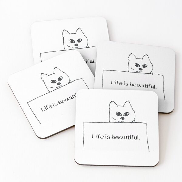Item preview, Cat/Life is beautiful. designed and sold by YA sisters.
