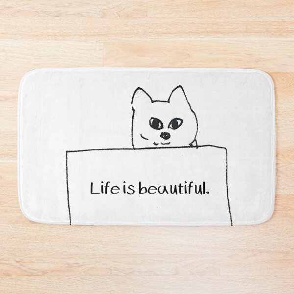 Item preview, Cat/Life is beautiful. designed and sold by YA sisters.