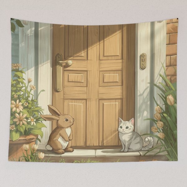 Item preview, Valentine’s Early Spring • Waiting at the Door designed and sold by WildlifeWhimsy.
