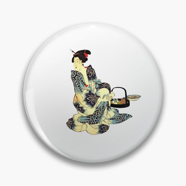Item preview, Japan Ukiyoe blue white kimono woman designed and sold by Ukiyoe_japan.