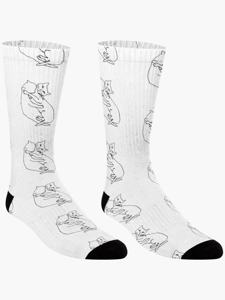 Thumbnail 3 of 5, Socks, Cat/no problem! designed and sold by YA sisters.